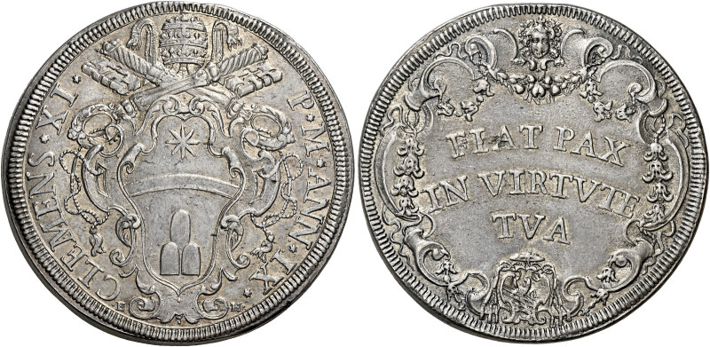 Roma. Clemente XI (Gianfrancesco Albani), 1700-1721 

Piastra anno IX, AR 31,9...