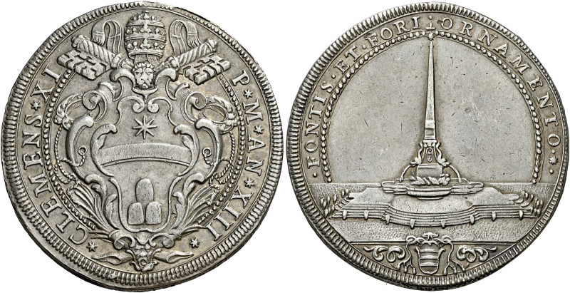 Roma. Clemente XI (Gianfrancesco Albani), 1700-1721 

Piastra anno XIII, AR 31...