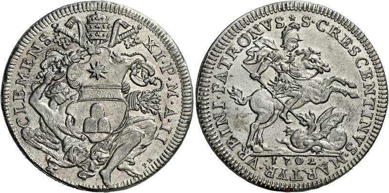 Roma. Clemente XI (Gianfrancesco Albani), 1700-1721 

Mezza piastra anno II/17...