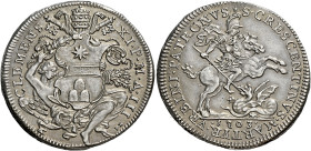 Roma. Clemente XI (Gianfrancesco Albani), 1700-1721 

Mezza piastra anno III/1703, AR 15,97 g. CLEMENS – XI P M A III Stemma sormontato da triregno ...