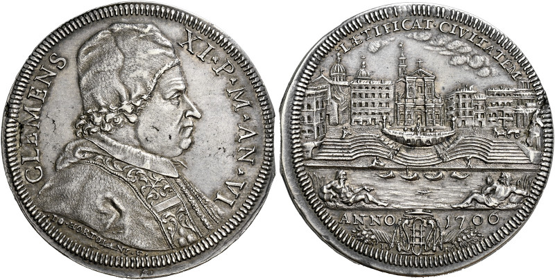 Roma. Clemente XI (Gianfrancesco Albani), 1700-1721 

Mezza Piastra anno VI/17...