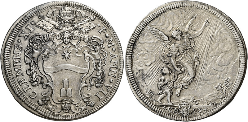 Roma. Clemente XI (Gianfrancesco Albani), 1700-1721 

Mezza piastra anno VII, ...