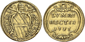 Roma. Clemente XII (Lorenzo Corsini), 1730-1740 

Scudo anno V/1735, AV 3,04 g. CLEMENS – XII P M A V Stemma sormontato da triregno e chiavi decussa...