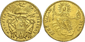 Roma. Sede Vacante (Camerlengo card. Annibale Albani), 1740 

Zecchino 1740, AV 3,37 g. SEDE VACAN – 1740 La Chiesa sulle nubi. Rv. NVTANTIA COR – D...