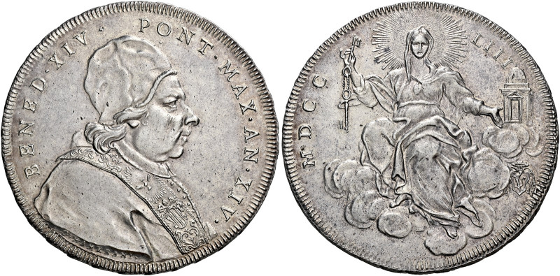 Roma. Benedetto XIV (Prospero Lambertini), 1740-1758 

Scudo romano anno XIV/1...