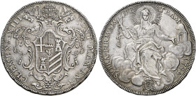 Roma. Clemente XIII (Carlo Rezzonico), 1758-1769 

Scudo anno I/1759, AR 26,40 g. CLEMENS XIII – PONT MAX AN I Stemma sormontato da triregno e chiav...