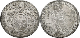 Roma. Pio VI (Giovanni Angelo Braschi), 1775-1799 

Scudo romano anno VI/1780, AR 26,12 g. PIVS SEXTVS – PONT M A VI Stemma sormontato da triregno e...