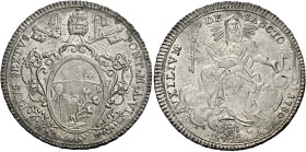 Roma. Pio VI (Giovanni Angelo Braschi), 1775-1799 

Scudo romano anno VI/1780, AR 26,09 g. PIVS SEXTVS – PONT M A VI Stemma in cornice con due cornu...