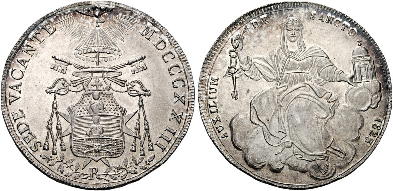 Roma. Sede Vacante (Camerlengo card. Bartolomeo Pacca), 1823.

Scudo 1823, AR....