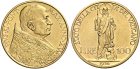 Città del Vaticano. Pio XI (Achille Ratti), 1922-1939.

Da 100 lire anno XV/1936, AV. Pagani 619.
Rara. q.Fdc