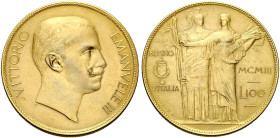 Savoia. Vittorio Emanuele III re d'Italia, 1900-1946 

Progetto da 100 lire 1903. Bronzo dorato. Stabilimento Johnson Milano. Pagani prove 139.
Mol...