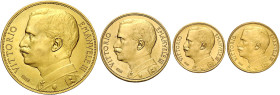 Savoia. Vittorio Emanuele III re d'Italia, 1900-1946 

Serie per numismatici composta da 4 valori: da 100, 50, 20 e 10 lire 1926 Aratrice, AV. Pagan...
