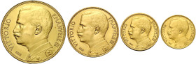 Savoia. Vittorio Emanuele III re d'Italia, 1900-1946 

Serie per numismatici composta da 4 valori: da 100, 50, 20 e 10 lire 1927 Aratrice, AV. Pagan...