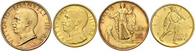 Savoia. Vittorio Emanuele III re d'Italia, 1900-1946 

Da 100 e 50 lire 1931/X, AV. Pagani 647, 658. MIR 1118b, 1123b. Friedberg 33, 34.
Rare. q.Fd...