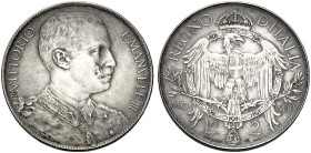 Savoia. Vittorio Emanuele III re d'Italia, 1900-1946 

Progetto da 2 lire 1903. Bronzo argentato. Stabilimento Johnson Milano. Pagani prove 238.
Mo...