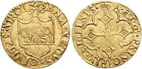 § Siena. Emissioni dal 1404 al 1555

Scudo del sole circa 1536, AV 3,35 g. SENA VETVS CIVITAS VIRGINIS Stemma di Siena. Rv. Segno di Guido Biringucc...