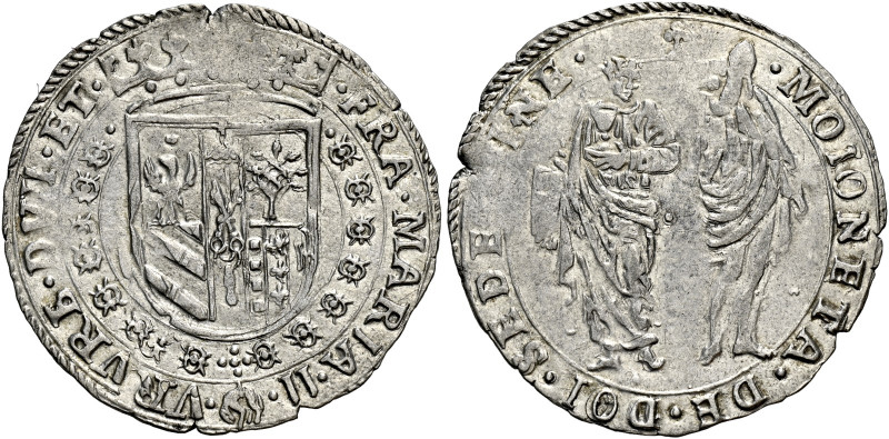 Urbino. Francesco Maria II della Rovere, 1574-1624 

Da 2 sedicine, AR 2,87 g....