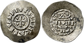 Venezia. Berengario I re d’Italia, 888-915 e imperatore, 915-924 

Denaro scodellato, AR 1,36 g. + BERENCARIVS IVMP (MP in nesso) Croce unghiata acc...