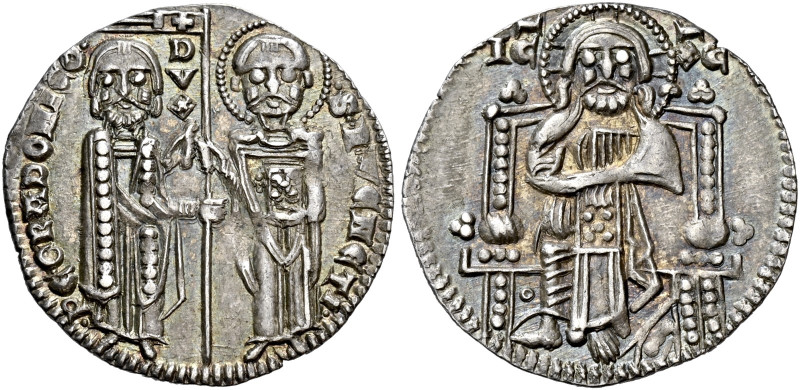 Venezia. Pietro Gradenigo, 1289-1311 

Grosso, AR 2,19 g. PE GRADONIGO – S M V...