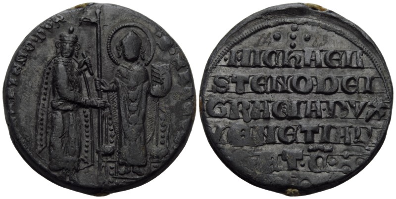 ⬧ Venezia. Michele Steno, 1400-1413

Bolla, Pb 61,58 g. Ø 44,7 mm. MIChAEL STE...