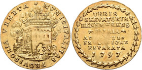 § Venezia. Municipalità provvisoria, 1797

Osella da 4 zecchini o medaglia detta del Lido 1797, AV 13,93 g. MVNICIPALITAS PROVISORIA VENETA Veduta d...