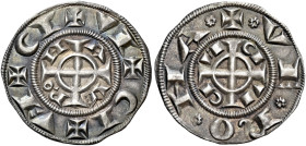 Verona. Federico II di Svevia, 1218-1250 

Grosso da 20 denari piccoli veronesi, AR 1,65 g. Doppio giro di legenda. Quella esterna: + CI + EV + CI +...