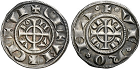 Verona. Federico II di Svevia, 1218-1250 

Grosso da 20 denari piccoli veronesi, AR 1,69 g. Doppio giro di legenda. Quella esterna: + CI + EV + CI +...