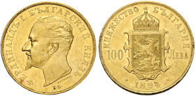 Bulgaria. Ferdinando I, 1887-1918 

Da 100 leva 1894 KB, AV. Friedberg 2.
Molto rara. Spl

In slab NGC MS61, certificato n. 8358340-014.
