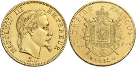 Francia. Napoleone III, 1852-1870 

Da 100 franchi 1864 Parigi. Friedberg 580.
Segni di pulitura, alrimenti Spl