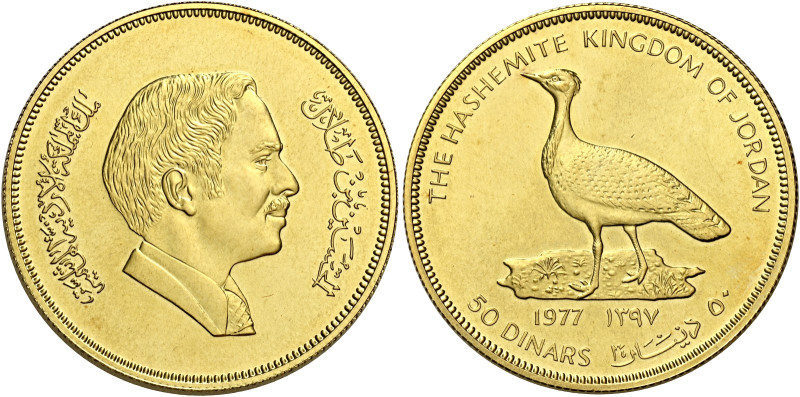 Giordania. Hussein Bin Talal, 1952-1999 

Da 50 dinari 1977. Friedberg 9.
Fdc