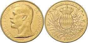 Monaco, Principato. Alberto I, 1889-1922 

Da 100 franchi 1896 Parigi. Friedberg 13.
q.Spl

Ex asta Varesi 39, 2002, 317.