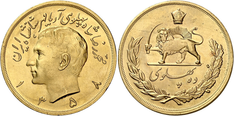 Persia. Mohammad Reza Pahlevi, 1941-1979 

Da 10 pahlevi 1979, AV 81,45 g. Ric...