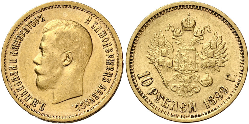 Russia. Nicola II, 1894-1917 

Da 10 rubli 1899 San Pietroburgo. Friedberg 179...