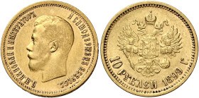 Russia. Nicola II, 1894-1917 

Da 10 rubli 1899 San Pietroburgo. Friedberg 179.
BB