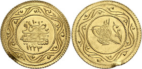 Turchia. Impero Ottomano. Mahmud II, 1808-1839 

Da 2 rumi AH 1223. Friedberg 90.
Colpo sul bordo, altrimenti Spl