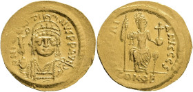 Byzantine Iustinus II. 565-578 Gold Solidus Constantinopol, Globe Victoria and shild VICTORI-A AVGGG CONOB, MIB 4 Gold 4,46g
VF