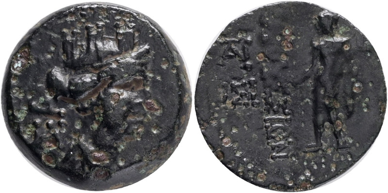 CILICIA.Elaeusa-Sebaste.1st Century BC.AE ΣA, Turreted bust of Tyche right / EΛA...