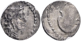 CILICIA.Tarsos.Balakros.(333-323 BC).Obol.Obv : Helmeted head of Athena right.Rev : B.Boeotian shield.Ref.: Göktürk 27-28; SNG Levante 123. AR. 0,58g....
