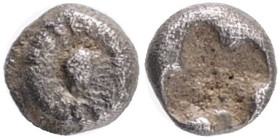 Ionia, Miletos AR 1/96 Stater. Circa 510-494 BC. Rosette with central pellet / Stellate pattern of five pellets within quadrilobe incuse. SNG Tübingen...