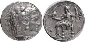KINGS of MACEDON. Alexander III. The Great.(336-323 BC)., Tetradrachm, AR. Babylon mint.Obv: Head of Herakles right, wearing lion skin.Rev: AΛΕΞΑΝΔΡΟΥ...
