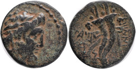 PHOENICIA, Marathos. 130/29-24/3 BC. Æ, Obv.: Laureate head of Zeus right Rev.: Double cornucopia, SNG Copenhagen 171; HGC 10, 195. Bronze, Weight:5,2...