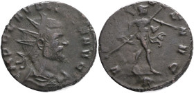 Claudius II Gothicus Billon Antoninianus. Mediolanum, AD 269-270. IMP CLAVDIVS P F AVG, radiate, draped and cuirassed bust to right / VIRTVS AVG, Virt...