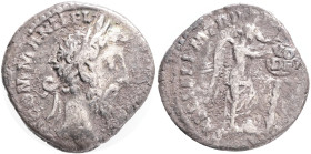 Commodus 184-186 CE, Denarius RIC 113 or 136 Silver 2,38g 17 mm mint Roma
VF