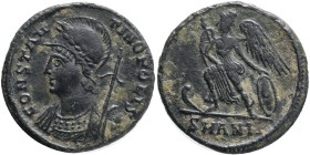 Constantine I the "Great" Follis Constantine I the "Great", Antioch, 10th officina, 335-337.Obv.: CONSTANTINOPOLIS Helmeted and mantled bust of Consta...