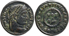 CONSTANTINE I. 307-337 AD. Æ Follis ). TSAVI Thesalonici mint. Struck 322-325 AD. CONSTAN-TINVS AVG, laureate head right / D N CONSTANTINI MAX AVG, VO...