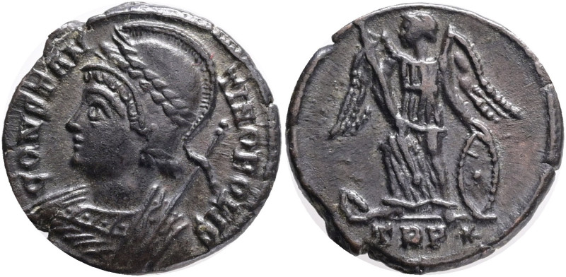 CONSTANTINE I. 307-337 AD. Follis. 332-333 AD. Trier. Obv.: CONSTANTINOPOLIS, la...