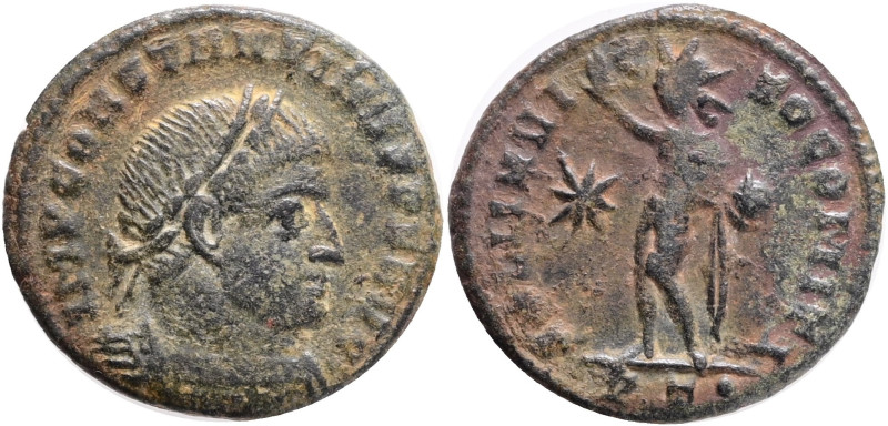 CONSTANTINE I. 307-337 AD.. Æ Follis .Obv.: CONSTANTINVS P F AVG, laureate and c...