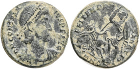 Constantius II (337-361 AD). Nicomedia,AE Centenionalis,Obv: D N CONSTANTIVS P F AVG Pearl-diademed, draped and cuirassed bust of Constantius II to ri...