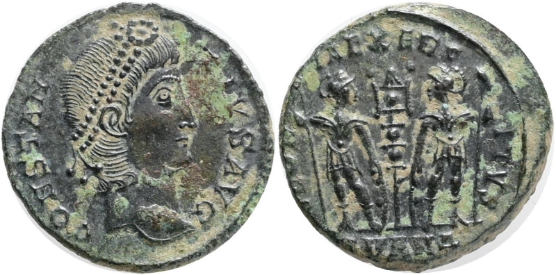 Constantius II, Caesar (324-337 AD). Antioch.,Follis Æ,Obv.:CONSTANTIVS AVG. Lau...