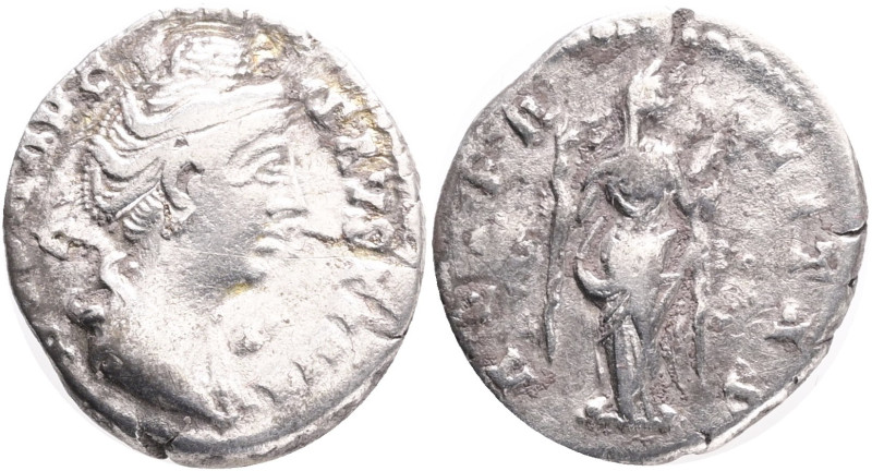 Faustina old 141 CE, Denarius RIC 346 Silver 2,38g 16 mm mint Roma
VF